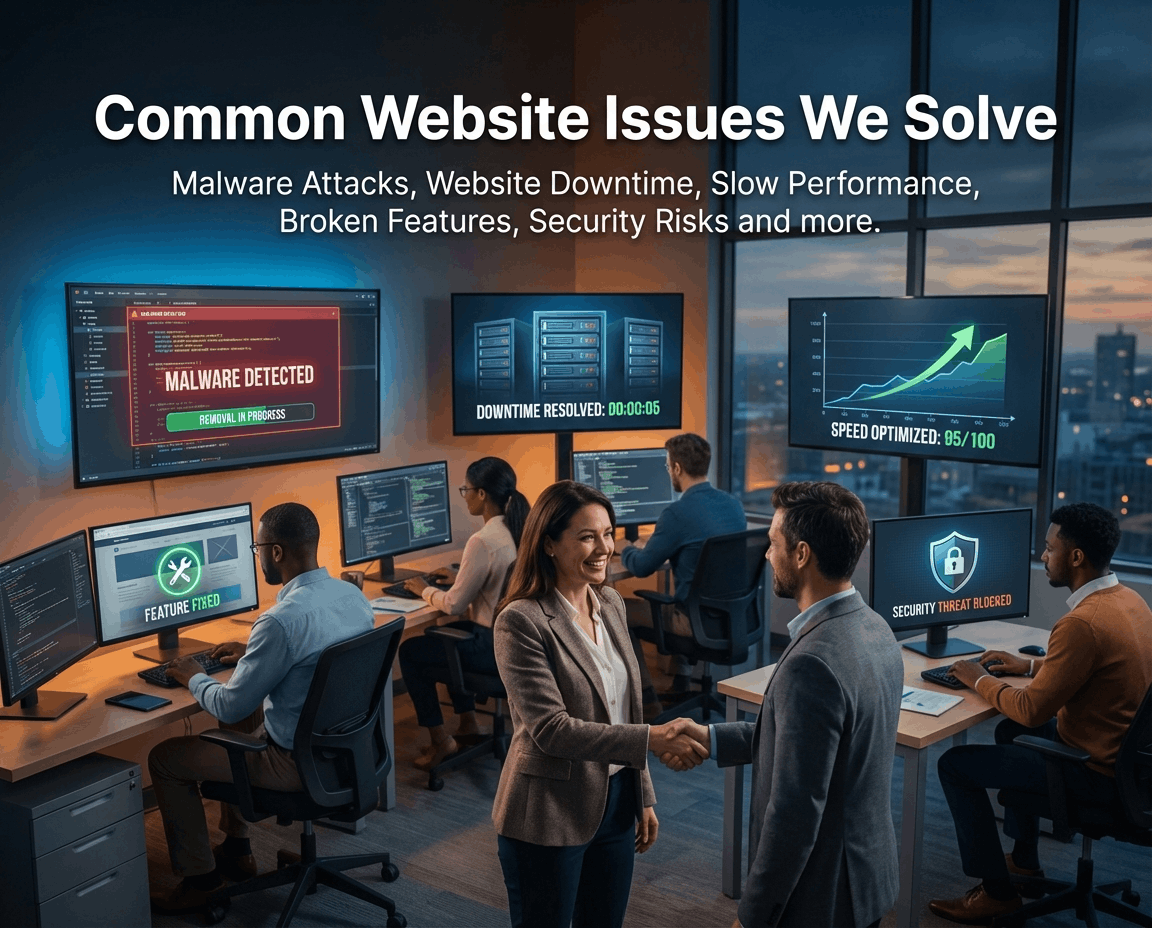 Common Website Issues We Solve