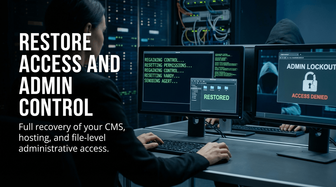 Restore access and admin control