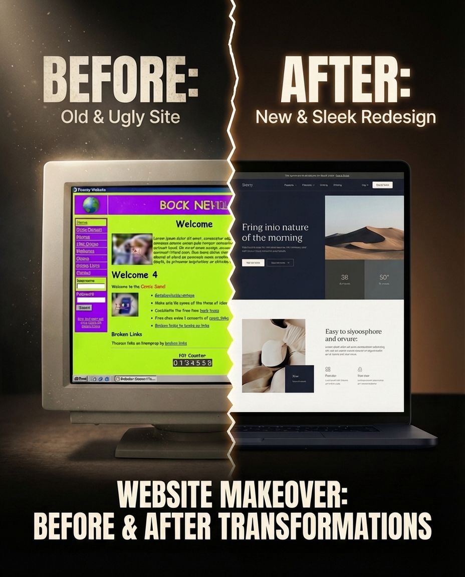 Before and after redesign